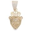 9ct Yellow Gold Cubic Zirconia Princess Lion Pendant