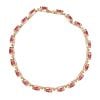 9ct Yellow Gold Created Ruby and Diamond Bracelet 7"