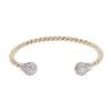 9ct Yellow Gold Cubic Zirconia Torque Twist Bangle