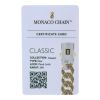 14ct Yellow Gold Monaco Curb Classic Flex, Cubic Zirconia Pave Lock Chain 20"