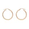 9ct Yellow Gold Twist Hoop Earrings