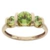 9ct Yellow Gold Peridot Three Stone Ring