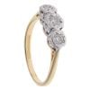 18ct Yellow Gold 0.25ct Brilliant Cut Diamond Trilogy Ring