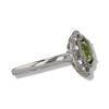 9ct White Gold Peridot And Cubic Zirconia Ring