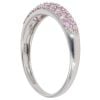 14ct White Gold Pink Cubic Zirconia Two Row Ring