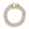 9ct Yellow Gold Cubic Zirconia Curb Bracelet 8.5"