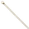 9ct Yellow and White Gold Fancy Brick Link Bracelet 8"