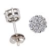 18ct White Gold 0.55ct Brilliant Cut Diamond Cluster Earrings