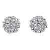18ct White Gold 0.55ct Brilliant Cut Diamond Cluster Earrings