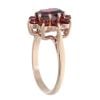9ct Yellow Gold Garnet Cluster Ring