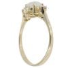 14ct Yellow Gold Opal And Cubic Zirconia Ring