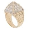 9ct Yellow Gold Cubic Zirconia Pyramid Ring