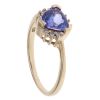 9ct Yellow Gold 0.10ct Diamond And Tanzanite Cluster Ring
