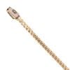14ct Yellow Gold Monaco Cube Plain Pave Lock Bracelet 7.5"
