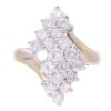 9ct Yellow Gold 2.00ct Diamond Cluster Ring