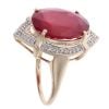 9ct Yellow Gold 0.20ct Diamond and Ruby Cluster Ring