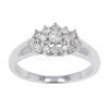 9ct White Gold Diamond Cluster Ring by Anya Belle
