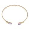 9ct Yellow Gold Amethyst Torque Bangle