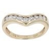 9ct Yellow Gold 0.50ct Brilliant Cut Diamond Wishbone Ring
