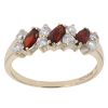 9ct Yellow Gold Cubic Zirconia and Garnet Dress Ring