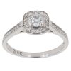 9ct White Gold 0.35ct Brilliant Cut Diamond Cluster Ring
