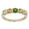 9ct Yellow Gold Multi-Gem Five Stone Ring