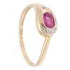 18ct Yellow Gold 0.15ct Diamond And Ruby Ring