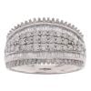 9ct White Gold 1.00ct Brilliant and Baguette Cut Diamond Fancy Ring