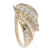 14ct Yellow Gold Cubic Zirconia Cluster Ring