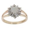 9ct Yellow Gold 0.05ct Diamond And Opal Cluster Ring