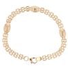 9ct Yellow Gold Fancy '2000' Link Bracelet 7"