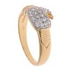 Silver Gold Plated Cubic Zirconia Boxing Glove Ring