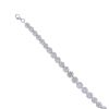 Silver Cubic Zirconia Flower Cluster 8" Bracelet by Icesia