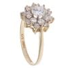 9ct Yellow Gold Cubic Zirconia Cluster Ring