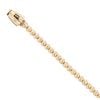 14ct Yellow Gold Monaco Beaded Plain Lock Bracelet 8"
