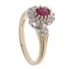 9ct Yellow Gold 0.25ct Diamond And Ruby Cluster Ring