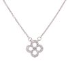 9ct White Gold 0.35ct Diamond Quatrefoil Pendant and Integral Chain 16" by Anya Belle