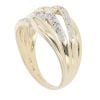 9ct Yellow Gold 0.10ct Diamond Crossover Ring