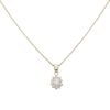 14ct Yellow Gold Cubic Zirconia Cluster Pendant And Chain 18"