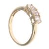 9ct Yellow Gold Cubic Zirconia Three Stone Ring
