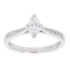 Platinum 0.45ct Marquise Cut Diamond Solitaire Ring