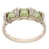 9ct Yellow Gold 0.05ct Diamond And Peridot Ring