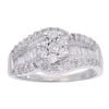 9ct White Gold 1.00ct Diamond Cluster Ring
