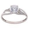 9ct White Gold Cubic Zirconia Single Stone Ring