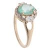 9ct Yellow Gold 0.05ct Morganite and Emerald Ring