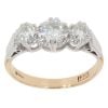 14ct Yellow Gold Brilliant Cut 1.00ct Diamond Trilogy Ring