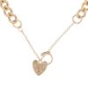 9ct Yellow Gold Heart Clasp Charm Bracelet 7"