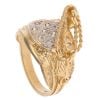 9ct Yellow Gold Cubic Zirconia Saddle Ring