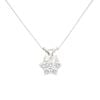9ct White Gold 0.90ct Diamond Cluster Pendant and Chain 18"