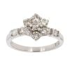 Platinum 1.00ct Brilliant Cut Diamond Cluster Ring